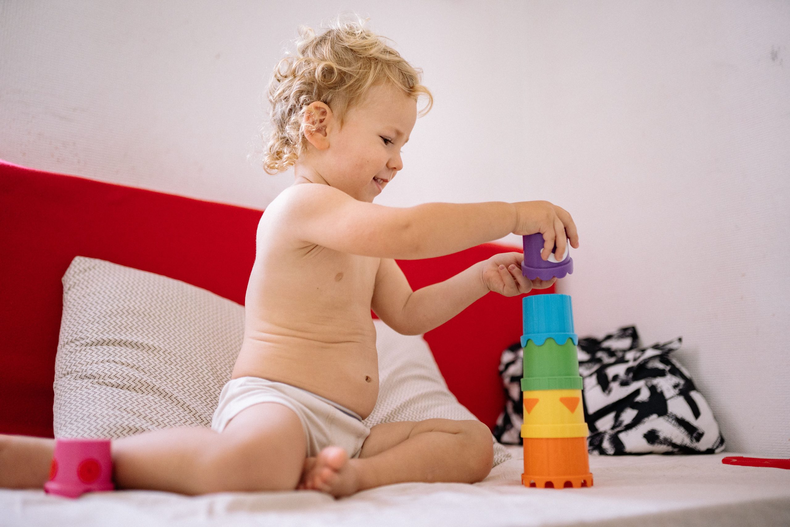 best baby play mat — foam tile play mat set up in a living room
