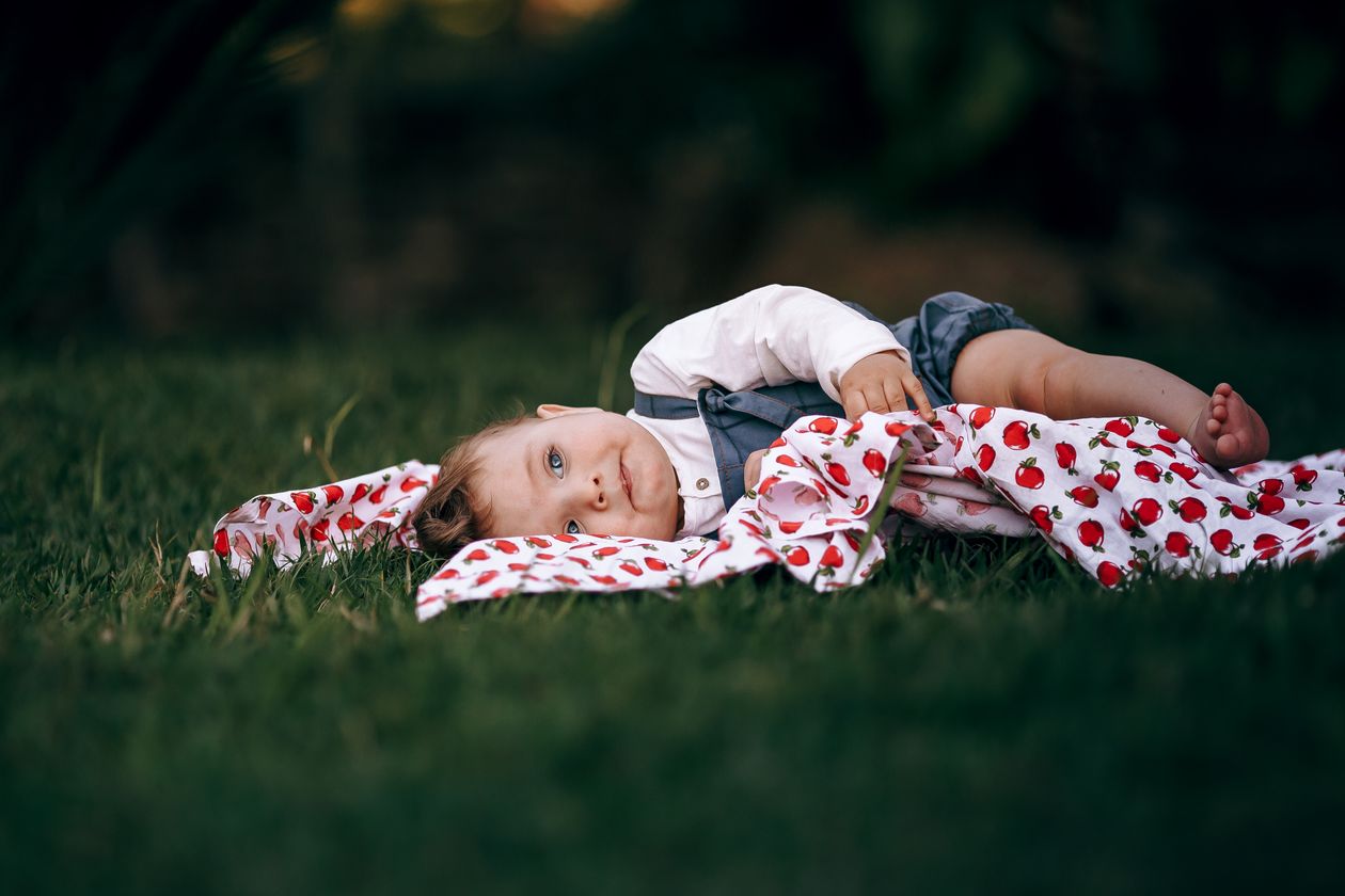 Soft baby blankets folded